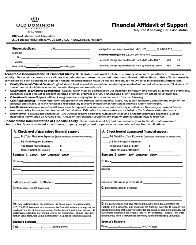 2018 Affidavit Form Fillable Printable PDF Forms Handypdf