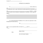 Affidavit Of Character Free Printable Documents Character Free