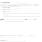 Affidavit Of Correction Form Download Printable PDF Templateroller