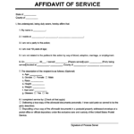 Affidavit Of Service Create An Affidavit Of Service Template