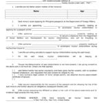 Affidavit Of Support And Consent Philippines Fill Online Printable