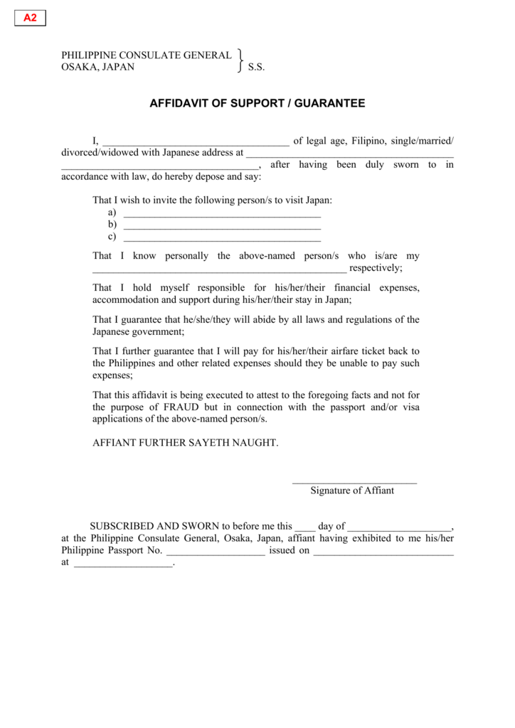 Affidavit Of Support Form Philippine Embassy Qatar 2022 