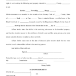 Affidavit Of Surviving Joint Tenant Form Download Fillable PDF