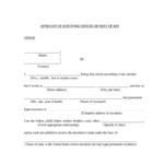 Affidavit Of Surviving Spouse Fill Online Printable Fillable Blank