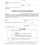 Arkansas Affidavit Of Financial Means Download Fillable PDF