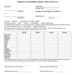 AZ Affidavit Of Direct Payments Pima County Complete Legal Document