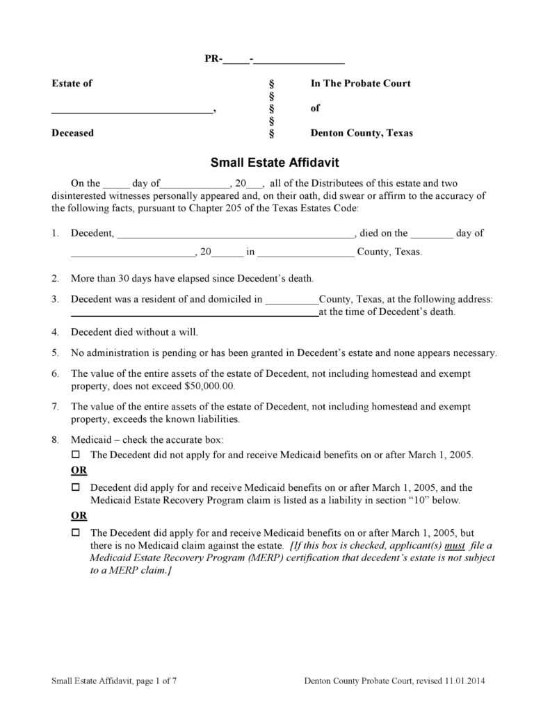 Download Free Affidavit Forms Form Download