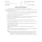 Download Free Texas Bexar County Small Estate Affidavit Form Form