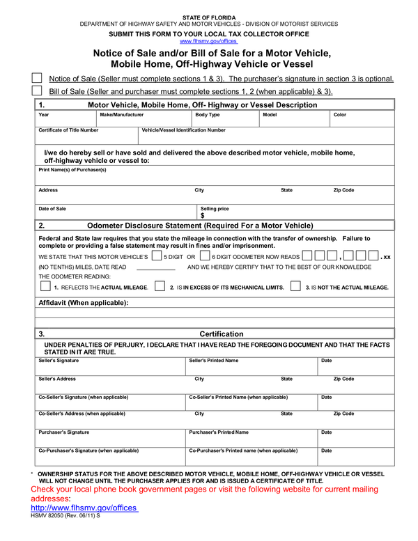 Fill Free Fillable Forms For The State Of Florida