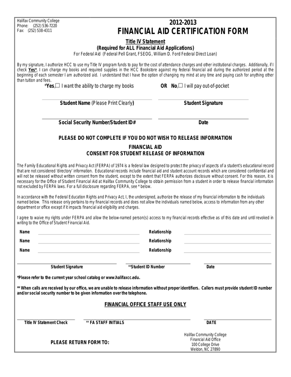 Fill Free Fillable Forms Halifax Community College