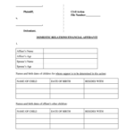 Financial Affidavit Form In Georgia Fill Online Printable Fillable