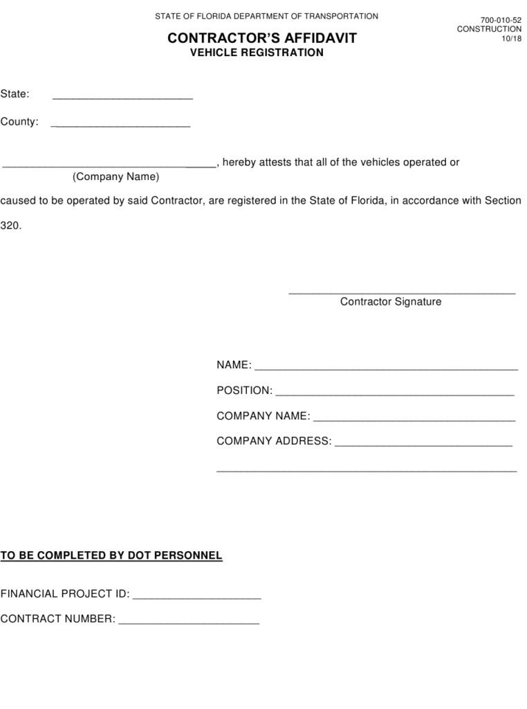 Form 700 010 52 Download Fillable PDF Or Fill Online Contractor s 