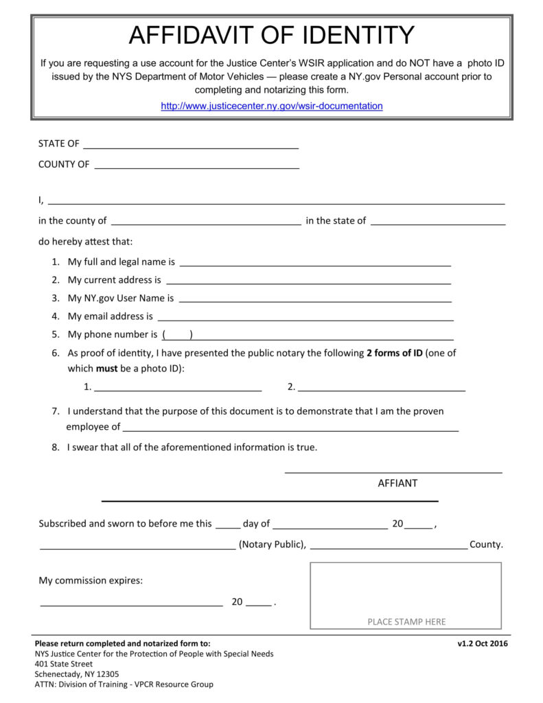 FREE 8 Affidavit Of Identity Forms In PDF