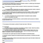 Free California Small Estate Affidavit Form Small Estate Affidavit Form