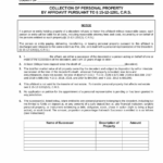 Free Colorado Small Estate Affidavit Form JDF 999 PDF EForms