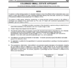 Free Colorado Small Estate Affidavit Form JDF 999SC PDF WORD