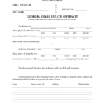 Free Georgia Small Estate Affidavit Form GPCSF 9 PDF WORD