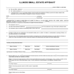Free Illinois Small Estate Affidavit Form RT OPR 31 16 PDF WORD