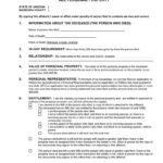 Free Maricopa County Arizona Small Estate Affidavit Form PDF Word