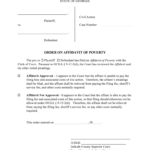 GA Order On Affidavit Of Poverty Dekalb County 2001 2021 Fill And