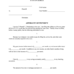 Georgia Affidavit Poverty Fill Out And Sign Printable PDF Template