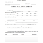 Georgia Small Estate Affidavit Form GPCSF 9 Estates Georgia Small