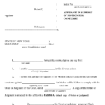 New York Affidavit In Support Of Motion For Contempt Download Printable