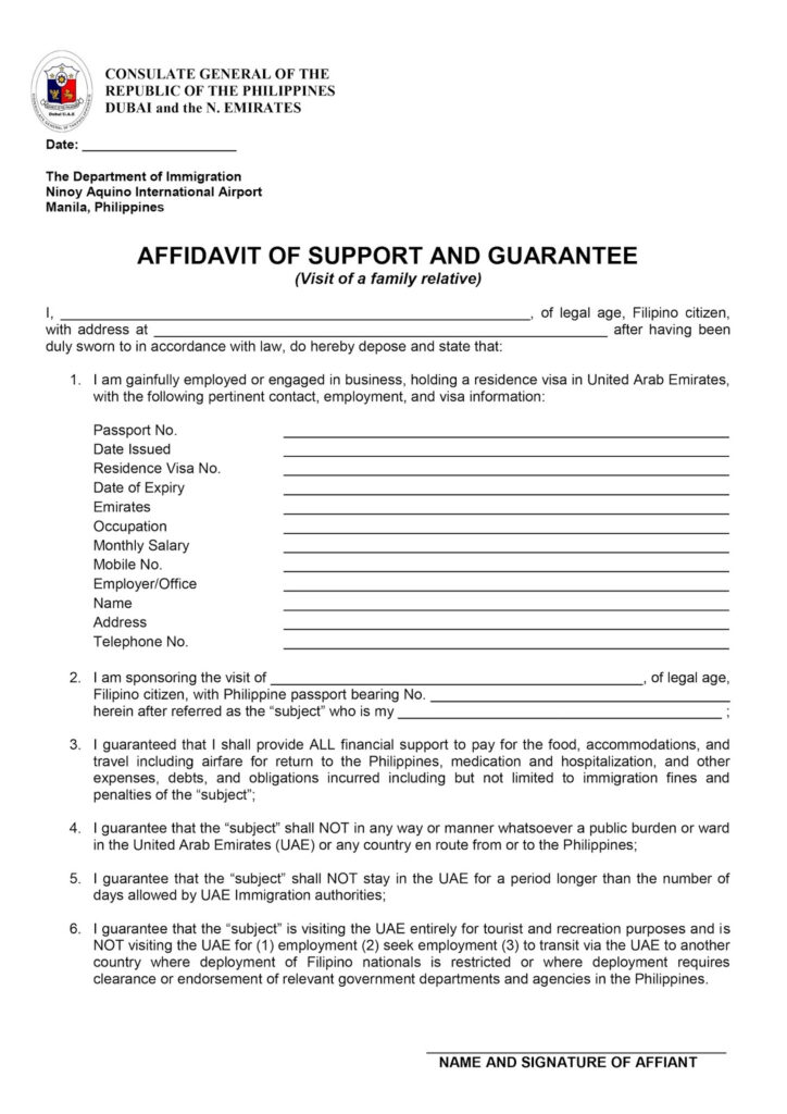Renewal For In Form Dubai Passport Philippine Philippine Affidavit 