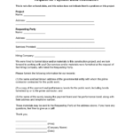 Request For Payment Bond Information Form