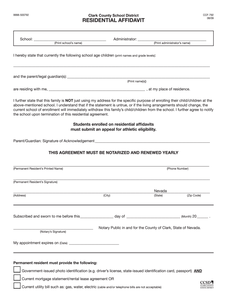 Residential Affidavit Fill Out And Sign Printable PDF Template SignNow
