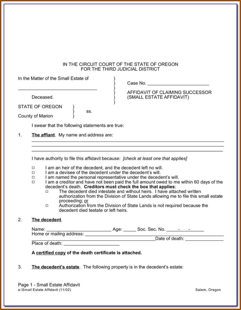Small Estate Affidavit California Form De 310 Form Resume Examples 