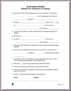 Small Estate Affidavit California Form De 310 Form Resume Examples