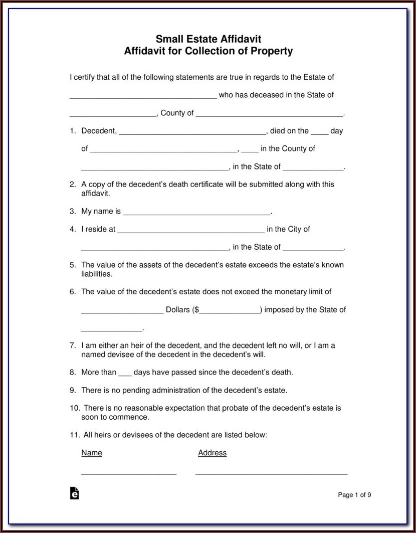 Small Estate Affidavit California Form De 310 Form Resume Examples 