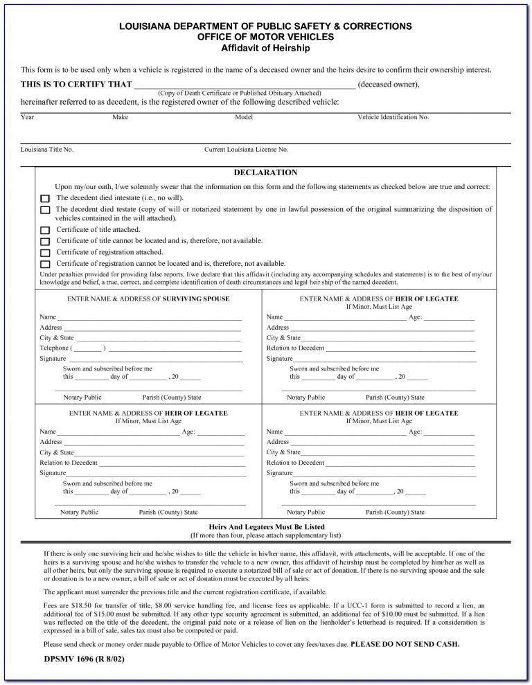 Small Estate Affidavit Form Bexar County Texas Form Resume Examples 