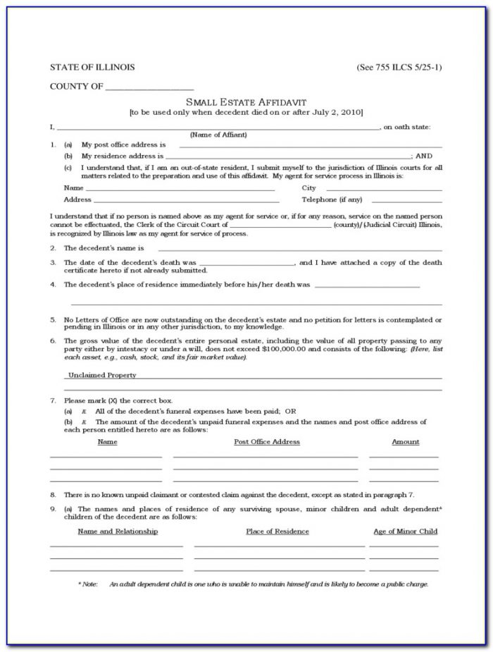 Michigan Small Estate Affidavit Form 2023